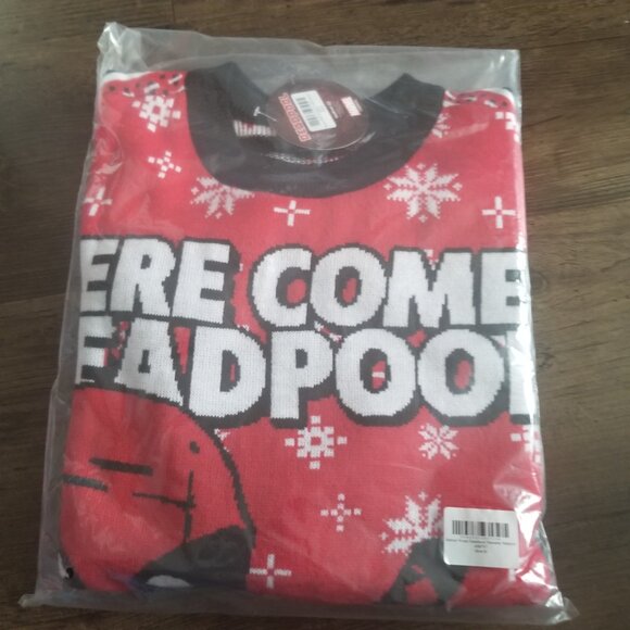 Christmas Holiday Ugly Sweater - Marvel Deadpool - Picture 8 of 9